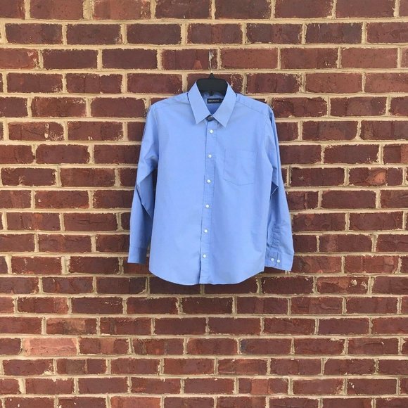 Dockers Men's Blue Button Down Dress Shirt 16 260 - Picture 1 of 5